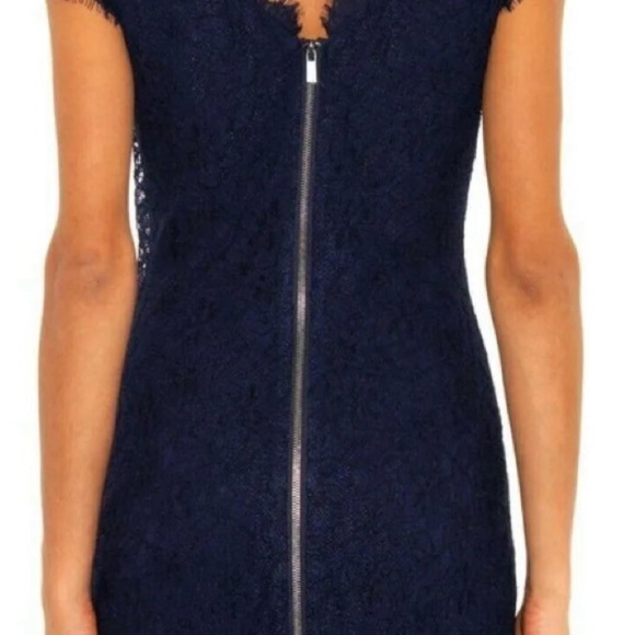 Diane Von Furstenberg DVF Barbara Lace Dress Midnight sz 10 MSRP $368 - Picture 2 of 11